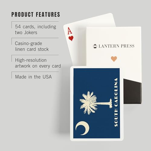 Baraja de cartas South Carolina Poker 52 naipes miniatura 3