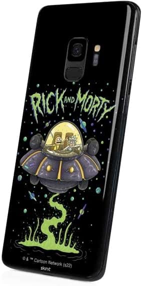 Skinit Decal Phone Skin Compatible with Samsung Galaxy S9 - Officially Licensed Warner Bros Rick and Morty Spaceship Design