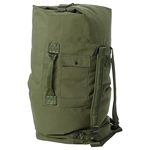 Military Outdoor Clothing Previously Issued Government Olive Drab Cordura 2 Strap Duffle Bag