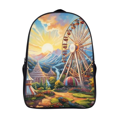 Mochila escolar infantil de noria 3D impermeable para kindergarten 40cm