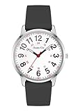 Asan Ge Black Watches for Women, Fashion 3ATM Waterproof Minimalist Lightweight Easy-to-Read Analog Silicone Watch Suitable for Daily Work, Leisure, Outdoors