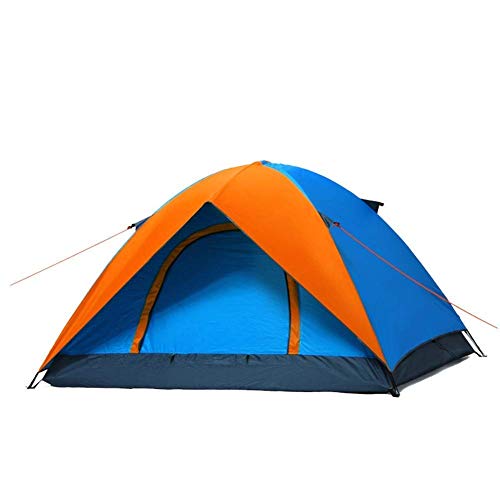 Tente de camping extérieure 3-4 places avec grand auvent familial double couche