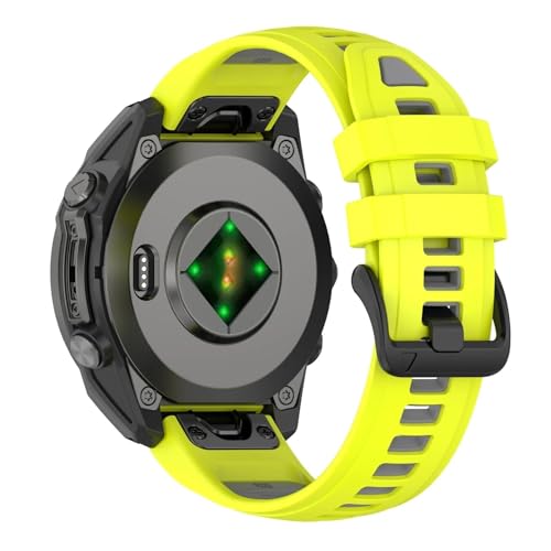 [�����ȓX] �N�C�b�N�t�B�b�g Fenix8 �o���h �ɓK��Garmin FenixE 6 6X Epix Pro Gen 2 51mm 47mm �_�u���J���[ �V���R�� 22mm 26mm �X�g���b�v �ɓK��Garmin Fenix 7X 7(Yello