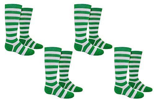 Rugby Socks Kids (Youth) Sports League - Striped Knee High Novelty Socks - Fits Shoe Size: 9-3 (Kids) (5-8 yrs)