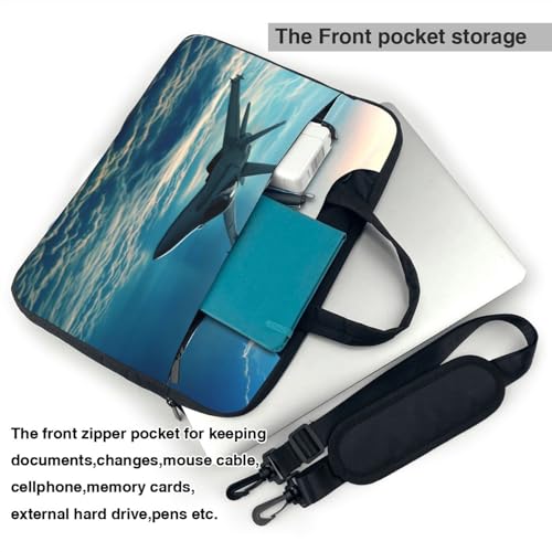 Bolso para portátil AMAZWI para jets de combate de avión miniatura 4