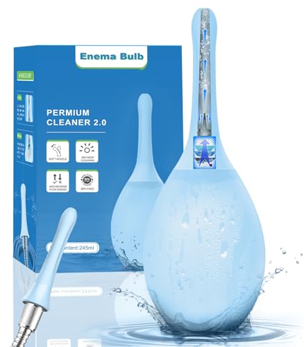 Image of Enemas Anal Douches Anti Backflow-Enema Bulb and Anal Cleaner for Men & Women, Reusable Douche Bottle for Women - Shower-Compatible Cleaner for Men, Easy to Use & Travel Friendly,Blue