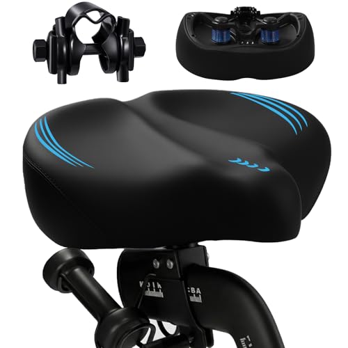 2026 New Ultra-Wide Oversized Bike Seat Cushion for Men & Women, Comfort Memory Foam Bicycle Saddle,...