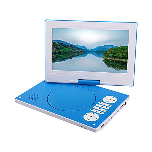 Tragbarer HD-DVD-Player Mit Integriertem 5-Stunden-Akku SD-Karte/USB-AV-EIN- / Ausgang Mit 10,1-Zoll-TV-Playern Mit Drehbarem Bildschirm,Blau
