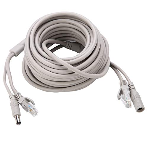 El Mejor Listado de Camaras de Vigilancia Ip comprados en linea. 47 Cable CCTV Ethernet, RJ45 + DC 10Mbps/100Mbps Cable CCTV Ethernet Cables de Cámara de Vigilancia para Cámaras IP NVR. (10M)