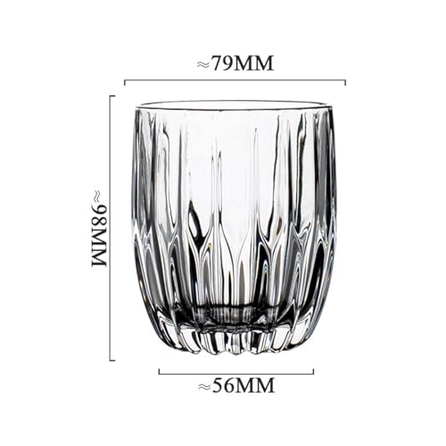 Vasos para beber con rayas vintage de vidrio sin plomo de 285ml 3