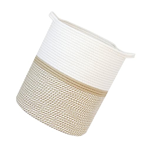 Happyyami Cesta Tejida De Algodón Cesta Extra Grande Cesta De Juguete Para Cachorros Cestas Decorativas De Almacenamiento Contenedor De Comida Para Perros Cubos De Almacenamiento De