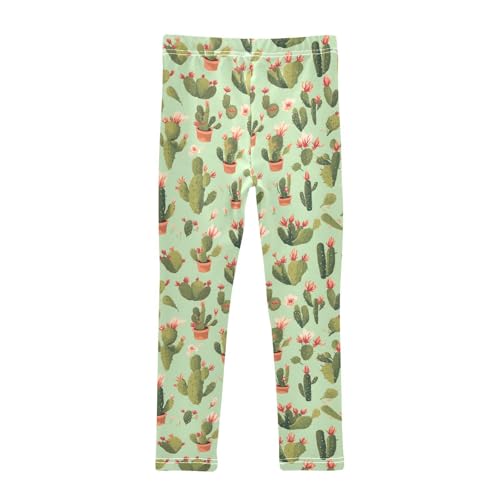 KLL Western Cactus Plant Plants Sage Toddler Girls Cotton Pants Stretch High Waisted Pants Sports2
