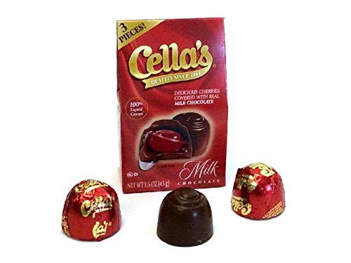 Cella's Milk Chocolate Covered Cherries Mini Gift Box, 1.5 oz, 24 Count Display Box
