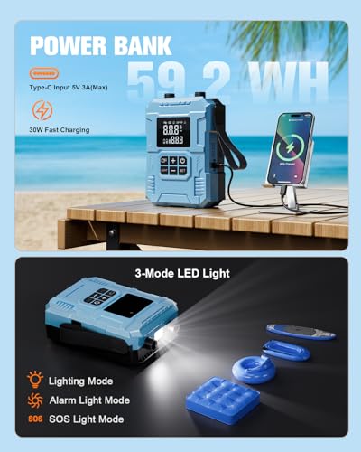 S8 22PSI Cordless Rechargeable SUP Pump