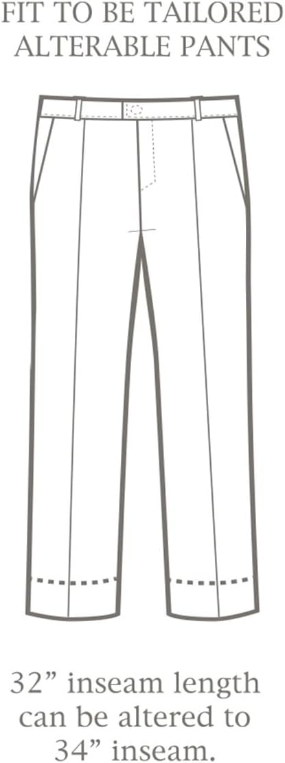 Oak Hill Easy Stretch Pleated Dress Pants Black 64 x 30