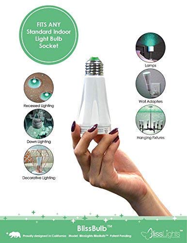 Blisslights Blissbulb - Laser Star Projector, Galaxy Lighting For Party, Holidays, Night Lights, Patios (Indoor/Outdoor, Standard E26 Base) - Green #TOP3