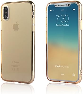 NYCPrimeTech iPhone Xs Max Transparent Cases/Slim Soft & Stylish Cases Compatible with iPhone Xs Max 6.5 Inch Model (Gold)