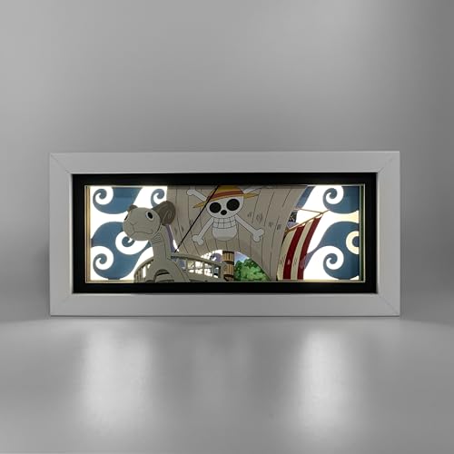 Going Merry Light Box - One Piece Anime Lamp Figure Night Light 3D Anime Room Dcor Gift for Otaku
