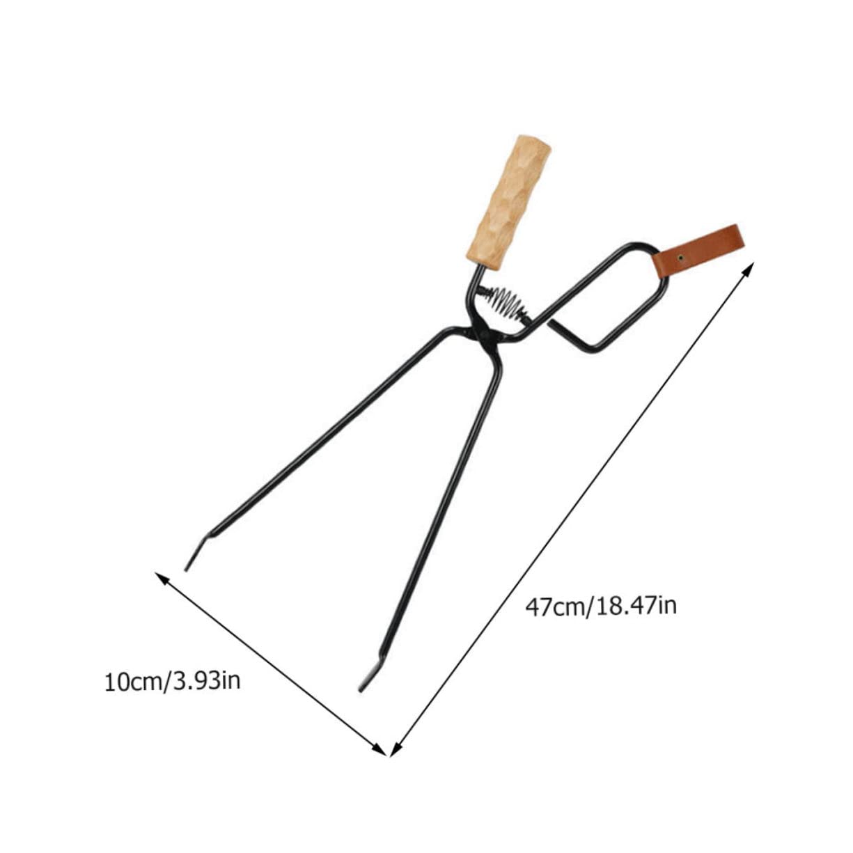 Totority Burning Tongs Long Handle Charcoal Tong Barbecue Charcoal Clamp Long Bbq Clamp Bbq Charcoal Tool Barbecue Charcoal Clip Long Handle Bbq Tong Bbq Firewood Clip Barbecue Clip Wooden