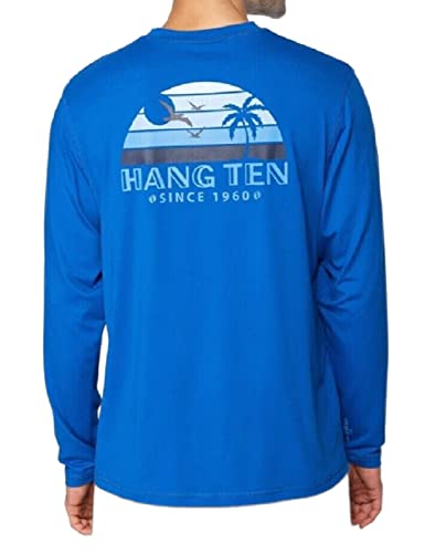 Hang Ten Men's Rashguards - Levee in Dark Blue, X-Large2
