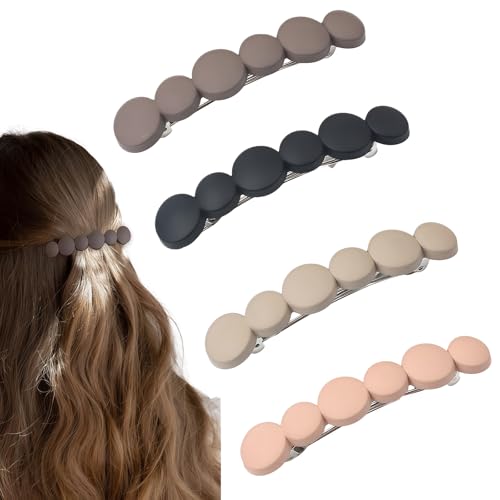 SSKHE Set di 4 Elegante Fermagli per Capelli Francesi da Donna, Accessori per Capelli, Clip per Capelli Automatica, Set Di Forcine Piccole 