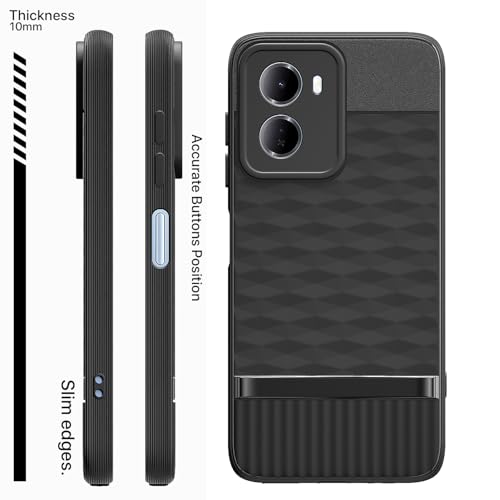 Image of Outlouders Back Cover for Redmi 15A 5G | Full Camera Protection | TPU Soft Flexible Shockproof Bumper Case (Black)