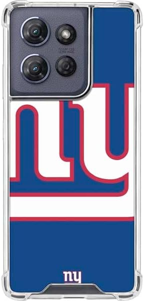 Skinit Clear Phone Case Compatible with Moto G 5G (2025) - Officially Licensed NFL New York Giants Distressed Design