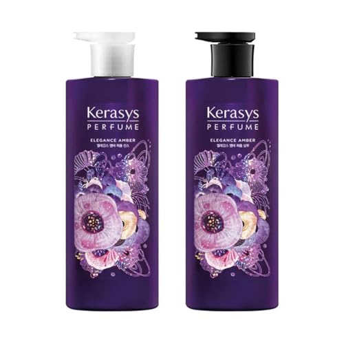 無くなり次第終了!2本セット 【KERASYS 公式】600ml パフューム シャンプー&コンディショナー ケラシス 韓国 パフューム ダメージケア ヘアケア エレガンスアンバー