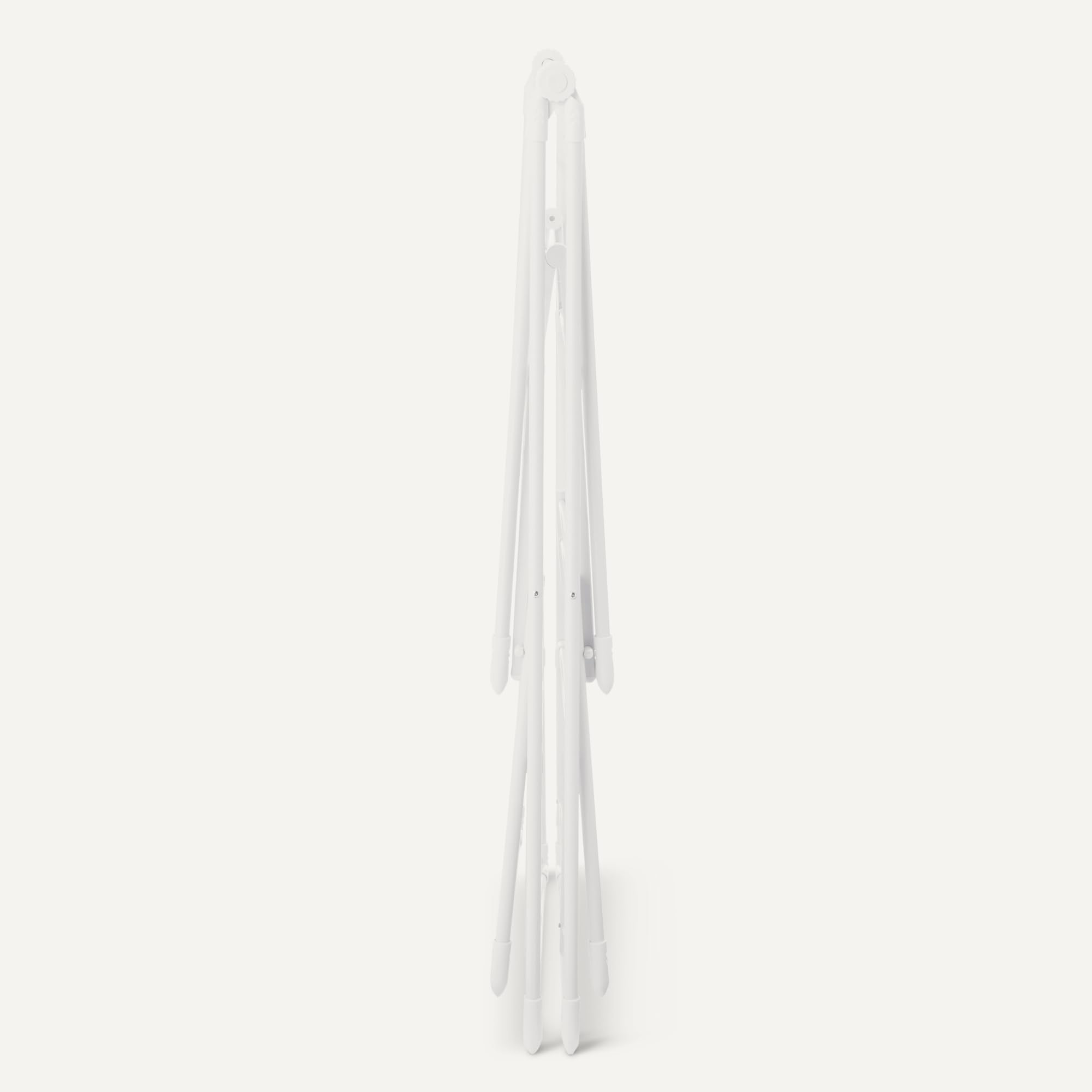 Amazon Basics Tendedero Plegable de Metal de 4 alas, 155 x 60 x 126 cm, Color Blanco