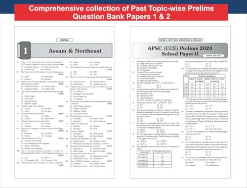 Image of Disha APSC (CCE) Prelims Topic-wise General Studies 2025 - 1996 Previous Year Solved Papers 1 & 2 with 10 Practice Sets 2nd Edition | Civil Services PYQs & Mock Tests for 2026 Exam