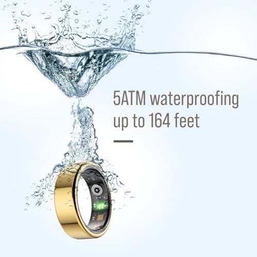 Herz P1 Smart Ring for Women & Men - (Size 12) 24/7 Health Metrics Fitness Ring, Tracks 20+ Biometrics, 6 Day Battery Life, Waterproof Stainless Steel, Free APP for iOS Android, No Subscription - Image 4