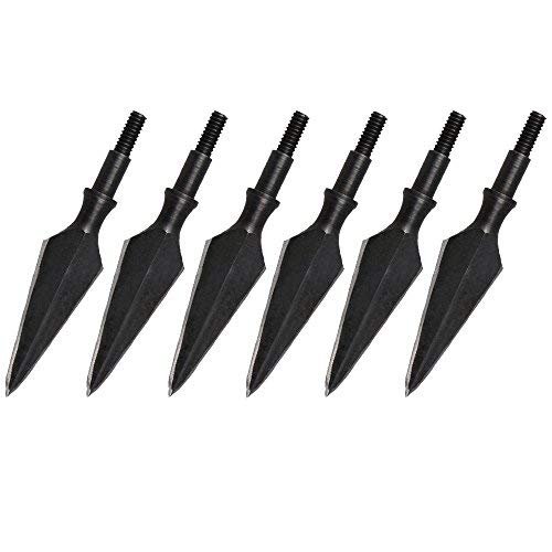I-sport Traditional Hunting Metal Broadheads 160 Grain Screw-in Arrow Heads 6 Pack