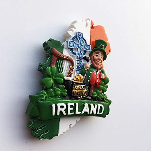Imán decorativo rectangular 3D para refrigerador Irlanda miniatura 2