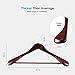 High-Grade Wide Shoulder Wooden Hangers 6 Pack, Non Slip Pants Bar, Smooth Finish Wood Suit Hanger Coat Hanger for Closet, Holds Upto 20lbs, 360° Swivel Hook, for Dress, Jacket, Heavy Clothes Hangers