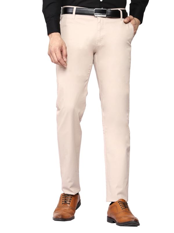 Image of Men's Stretchable Casual Pants | Slant Pocket Chinos | Trousers (Slim Fit)