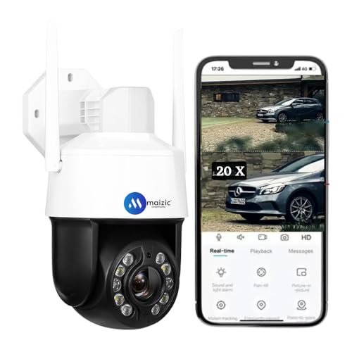 Image of Maizic Ultracam Falcon 20X Optical Zoom Lens 5MP HD Support Dual-Band 2.4Ghz /5GHz WiFi CCTV Camera for Home Security, Focal Length 4.7mm- 94mm, Compatible with NVR & ONVIF, 2 Year Warranty