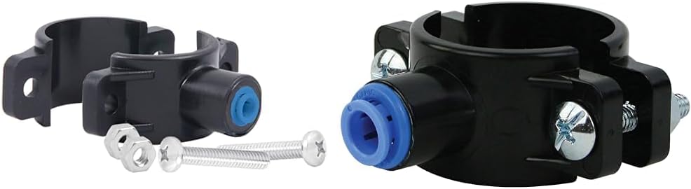 APEC Water Systems Drain Saddle Valves with 1/4" and 3/8" Quick Connect Fittings for Under-Sink Reverse Osmosis Systems