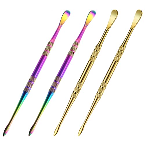 Namzi Wax Carving Tool Rainbow Stainless Steel Wax Sculpting Tool Gold(4pcs)