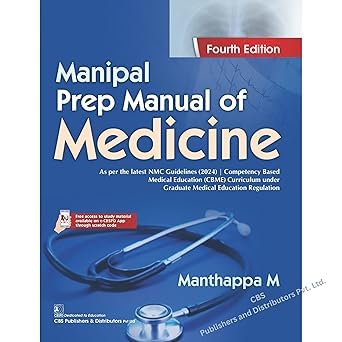 Image of MANIPAL PREP MANUAL OF MEDICINE WITH ACCESS CODE 4ED (PB 2026) ISBN - 9788199209671