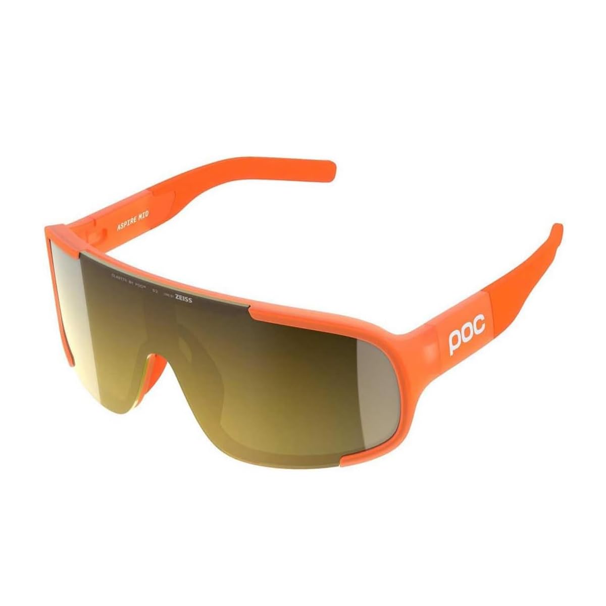POC Aspire Mid Sunglasses, Uranium Black/Clarity Trail/Partly Sunny Silver, One Size