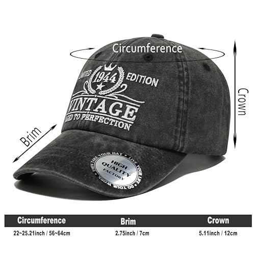 Image of 1926-1996 Birthday Gifts for Men Women,Personalized 30th-100th Birthday Ideas Gift,Parents Vintage Hat