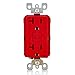 Leviton GFNT2-R Self-Test SmartlockPro Slim GFCI Non-Tamper-Resistant Receptacle with LED Indicator, Wallplate Included, 20-Amp, Red