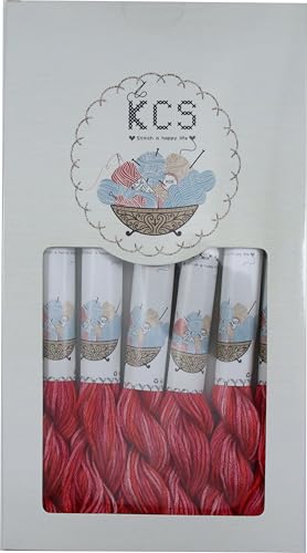 Image of KCS Big skeins of 25 Meters Size 25 Color Variegated Cross Stitch Stranded Threads,6 skeins,4200