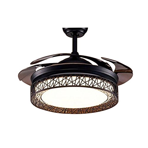 Ventilateur de plafond noir 42 pouces avec éclairage LED et télécommande réversible - 2