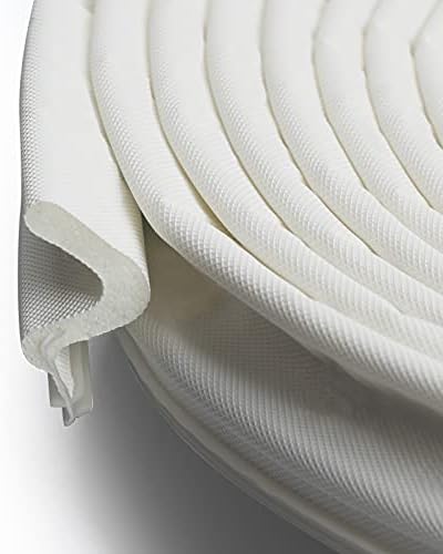 Weather Stripping Seal Strip for Doors "Q" Foam,Hard Flange Card Slot Installation Seals Large Gap, Easy Cut to Size (26FEET, White)