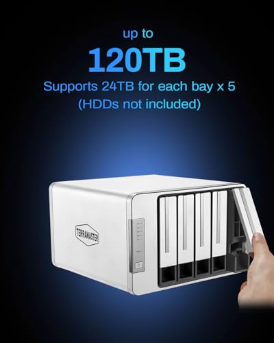 Boîtier de disque dur D5-310 TERRAMASTER 5 baies USB-C avec Raid matériel