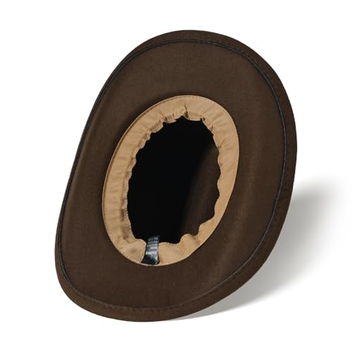 Image of Willheoy Kids Cowboy Hat for Girls Boys Western Cowgirl Hat with Buckle Belt Unisex Wide Brim Fedora Hat Dress Up Costume
