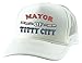 ALLNTRENDS Trucker Hat Mayor of Titty City Funny Snapback Cap (White)
