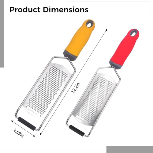 2-Pack de ralladores de queso de acero inoxidable miniatura 4
