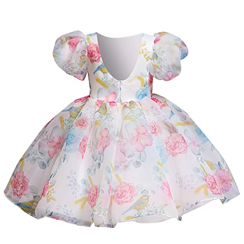 Short Puff Sleeve Flower Girl Dress Short Toddler Girls Fluffy Tulle Dress Pageant Dresses for Girls Baby Boy Clothes4